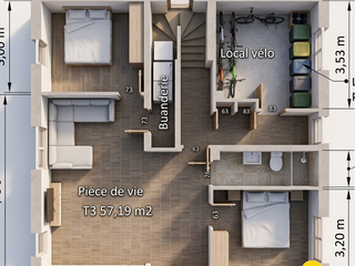 Vente appartement 3 pièces