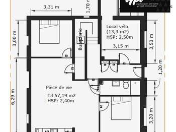 Vente appartement 3 pièces