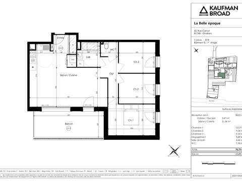 Vente appartement 4 pièces