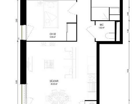 Vente appartement 3 pièces