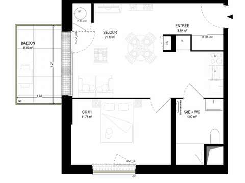 Vente appartement 2 pièces