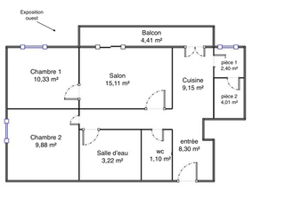 Vente appartement 3 pièces