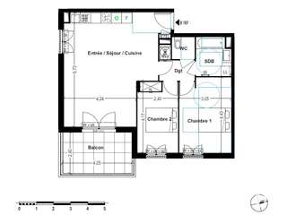 Vente appartement 3 pièces