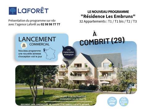 Vente appartement 2 pièces Combrit 29