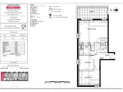 Vente appartement 3 pièces