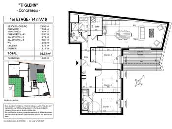 Vente Appartement 4 piècesConcarneau