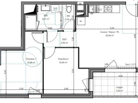 Vente appartement 3 pièces