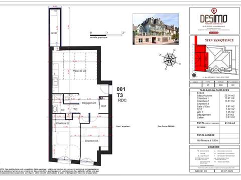 Vente appartement 3 pièces
