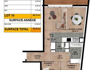 Vente appartement 3 pièces
