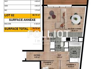 Vente appartement 3 pièces