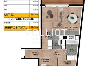 Vente appartement 3 pièces Vente appartement 3 pièces