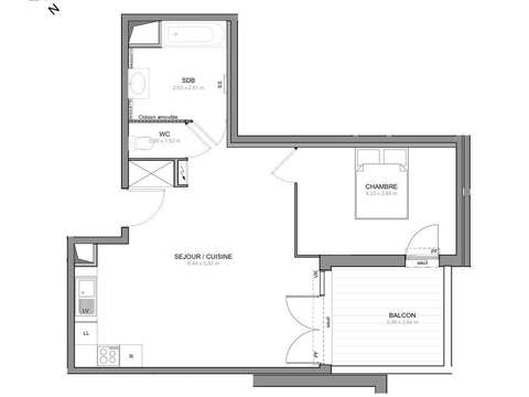 Vente appartement 2 pièces