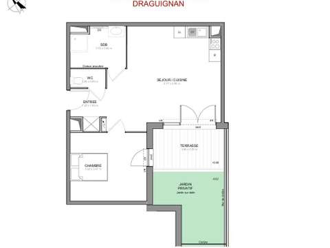 Vente appartement 2 pièces Draguignan 83