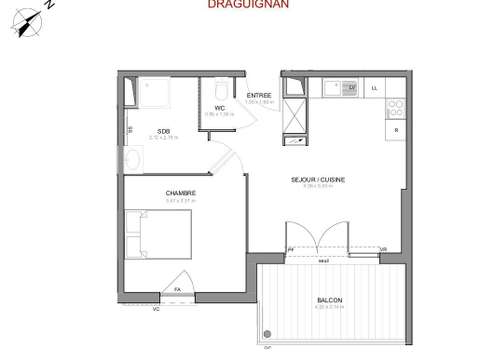 Vente appartement 2 pièces Draguignan 83