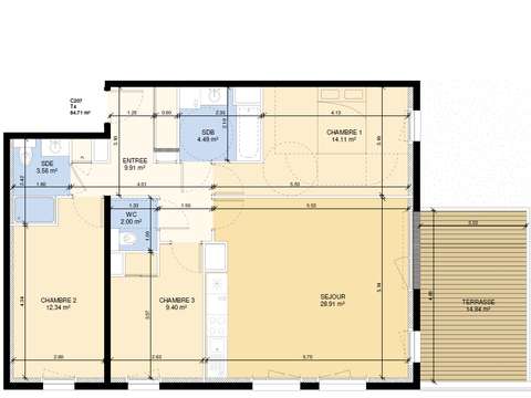 Vente appartement 4 pièces