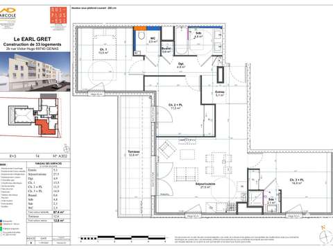 Vente appartement 4 pièces Genas 69