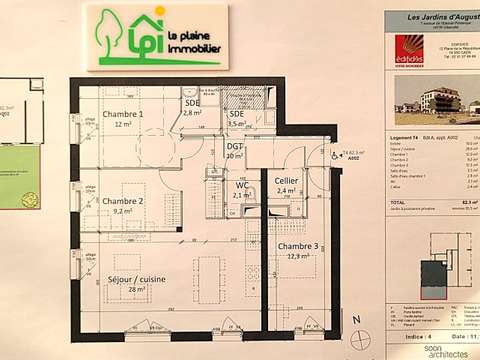 Vente appartement 4 pièces Giberville 14
