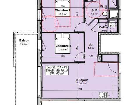 Vente appartement 3 pièces