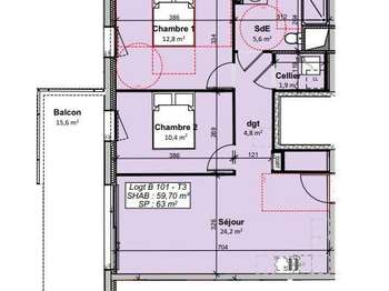 Vente appartement 3 pièces