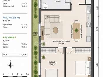 Vente appartement 3 pièces Granville 50