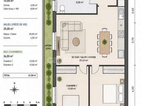 Vente appartement 3 pièces Granville 50