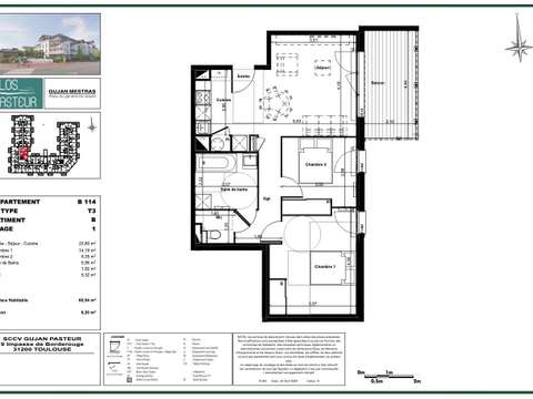 Vente appartement 3 pièces Gujan-Mestras 33