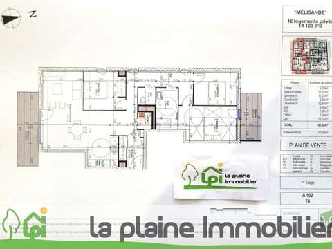 Vente appartement 4 pièces