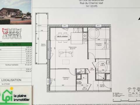 Vente appartement 3 pièces Ifs 14