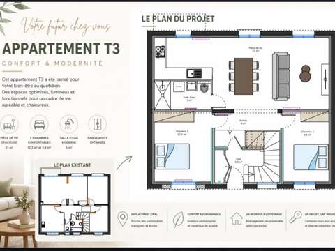 Vente appartement 3 pièces