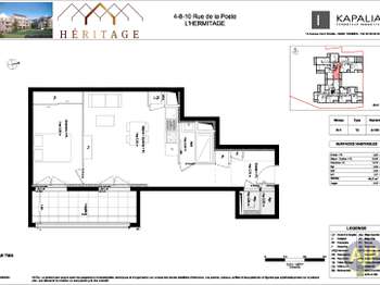 Vente appartement 2 pièces L'Hermitage 35