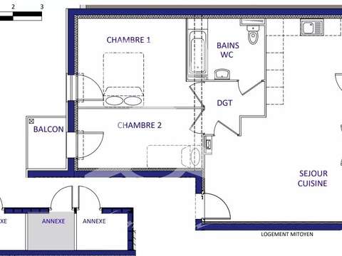 Vente appartement 3 pièces La Baule-Escoublac Le Guézy 44