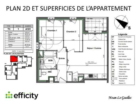 Vente appartement 3 pièces