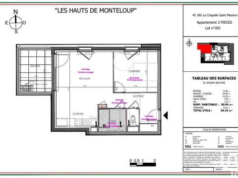Vente appartement 3 pièces La Chapelle-Saint-Mesmin 45