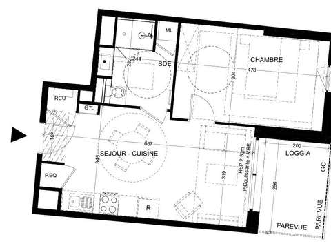 Vente appartement 2 pièces