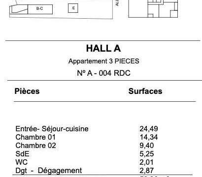 Vente appartement 3 pièces Vente appartement 3 pièces