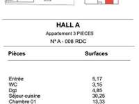 Vente appartement 3 pièces