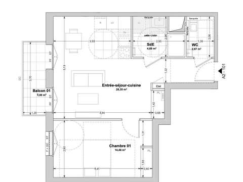 Vente appartement 2 pièces