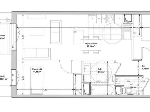 Vente appartement 3 pièces