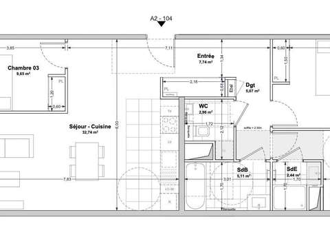 Vente appartement 4 pièces