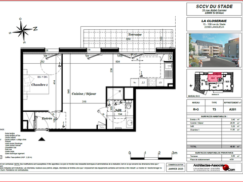 Vente appartement 2 pièces Langueux 22