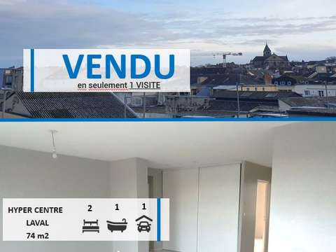 Vente appartement 3 pièces Laval 53