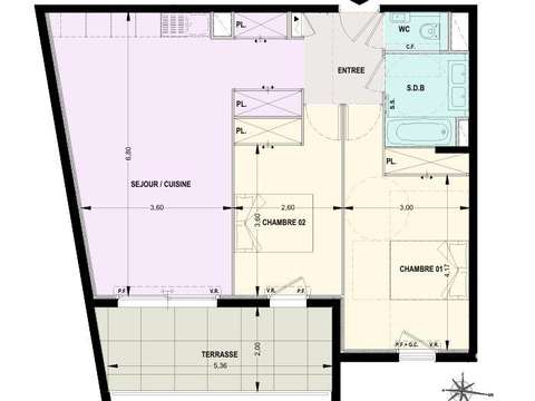 Vente appartement 3 pièces Le Cannet 06