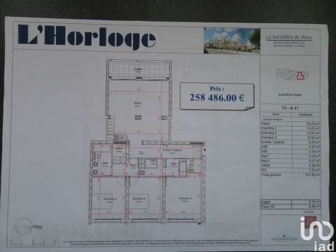 Vente appartement 4 pièces Le Mans 72
