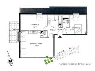 Vente appartement 3 pièces