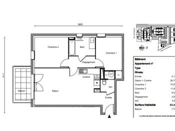 Vente appartement 3 pièces Vente appartement 3 pièces