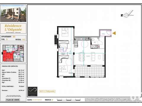 Vente appartement 3 pièces