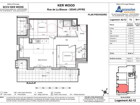 Vente appartement 3 pièces