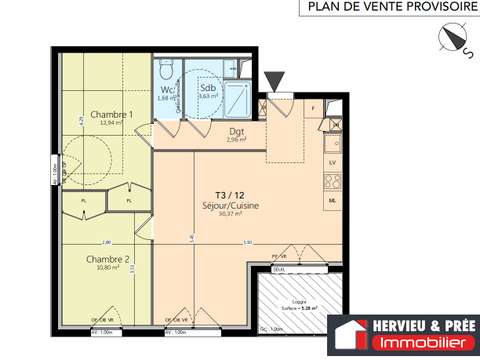 Vente appartement 3 pièces