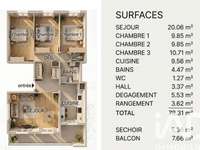 Vente appartement 4 pièces Vente appartement 4 pièces