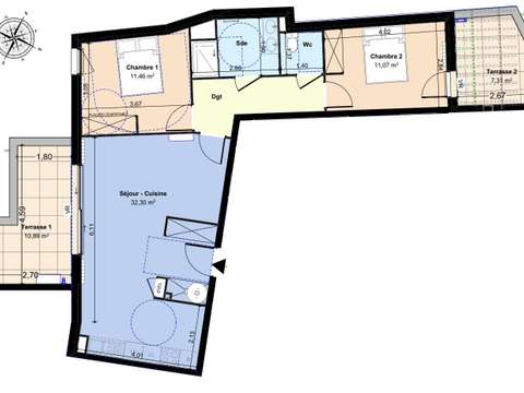Vente appartement 3 pièces
